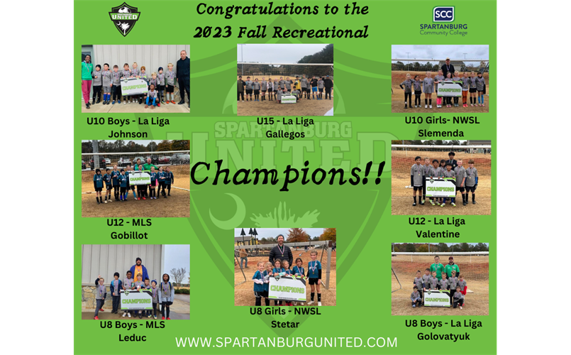 Fall Season Champions