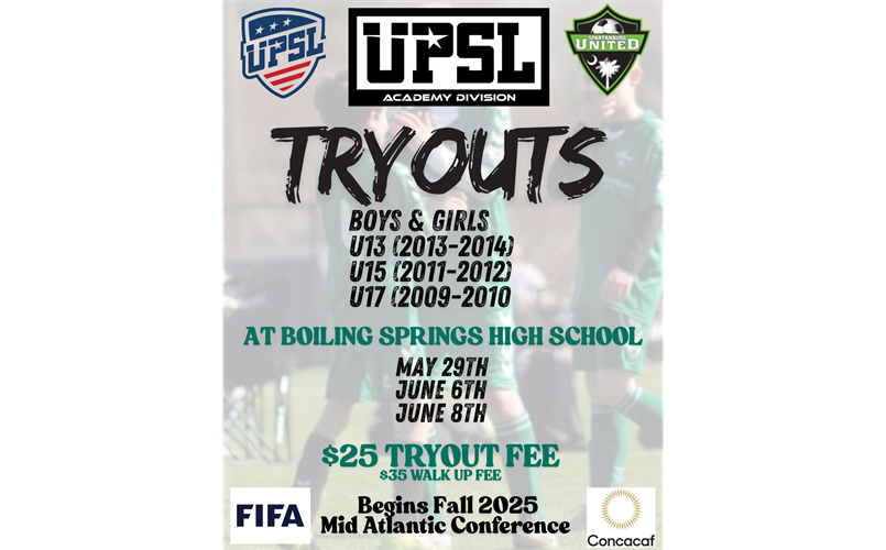 UPSL ACADEMY TRYOUTS Click Here