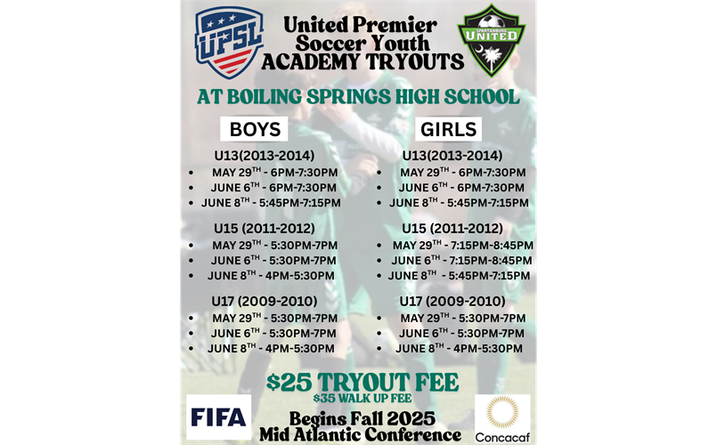 UPSL ACADEMY TRYOUTS Click Here