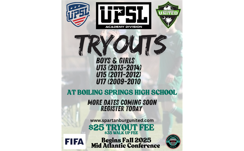 UPSL ACADEMY TRYOUTS Click Here